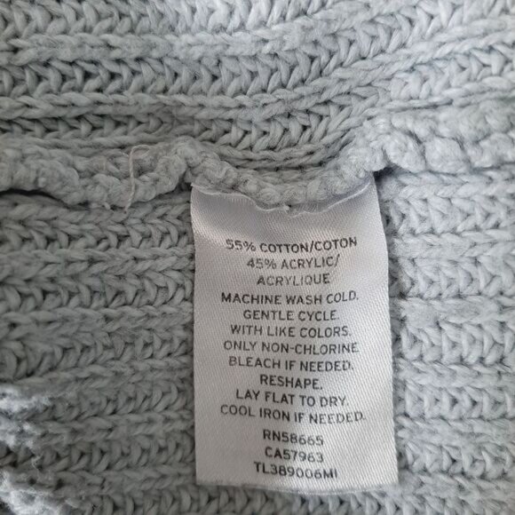 LEITH Nordstrom Cropped Turtleneck Sweater Grey Sz L - Picture 11 of 11